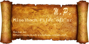 Miselbach Piládész névjegykártya